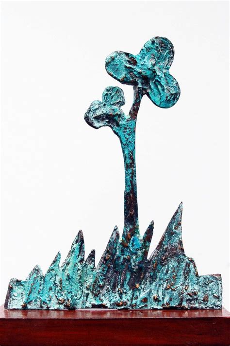"Bronze": Blue Green Sculpture by GOPAL PRASAD MANDAL | ArtZolo.com