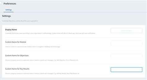 Custom Names for OKRs – Mesh