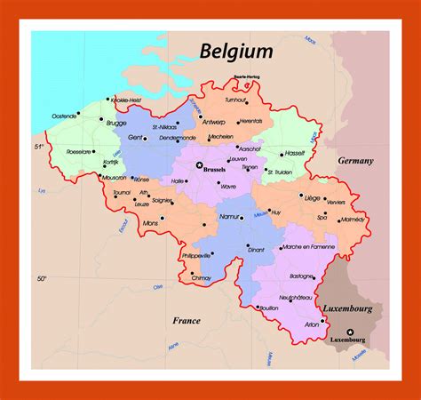 Belgium On World Map : Blue World Map With Magnifying On Belgium Stock Vector Illustration Of ...