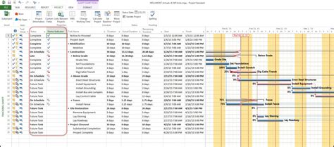 Image result for Microsoft Project Schedule Update Progress