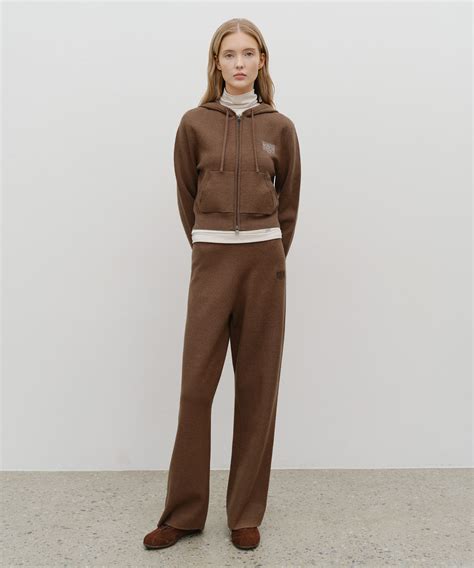 W CLASSIC LOGO KNIT PANTS brown - MARITHÉ+FRANҪOIS GIRBAUD