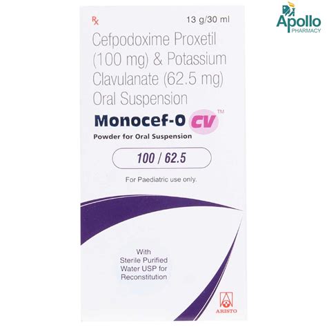 Monocef-O CV Oral Suspension 30 ml Price, Uses, Side Effects ...