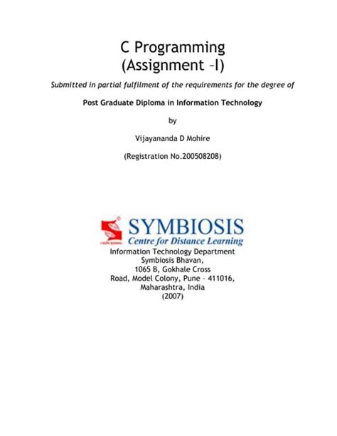 Image result for C Programming Assignment First Page Design