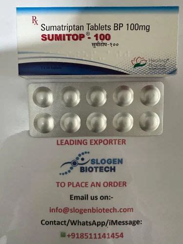 Image result for Sumatriptan 100Mg Tablets