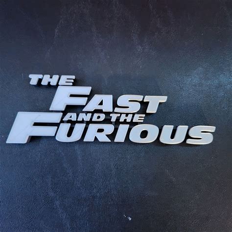 Fast and the Furious 3D Printed Logo Art - Etsy