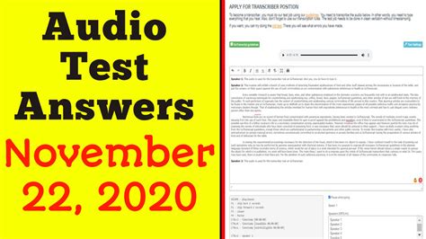 Image result for Go Transcript Audio Test Answer