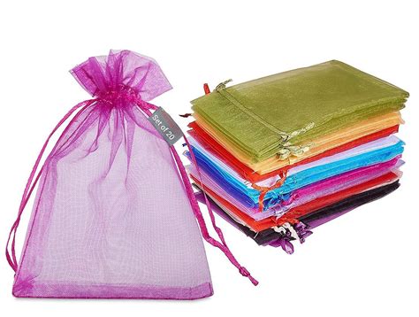 TIED RIBBONS Pack of 20 - Organza Pouches Return Gift Bags Potlis (18 ...