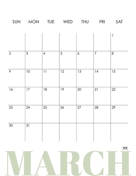 March 2025 Calendars - 107 FREE Printables | Printabulls