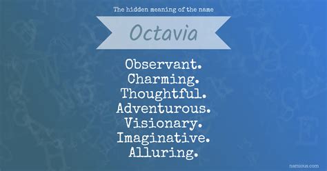 The hidden meaning of the name Octavia | Namious