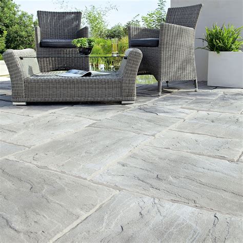 Weathered Grey Wetherdale Paving Slab (L)300mm (W)450mm | Departments ...