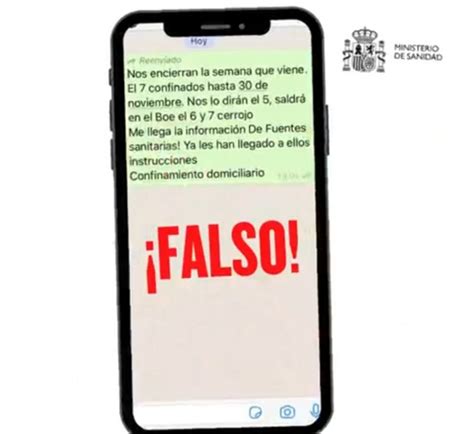 El mensaje de WhatsApp que nos confinarán el 7 de noviembre es falso ...