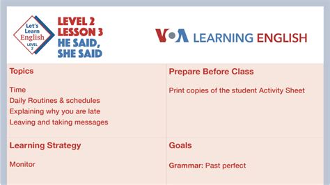Image result for VOA Learning English Level 2 Lesson 3