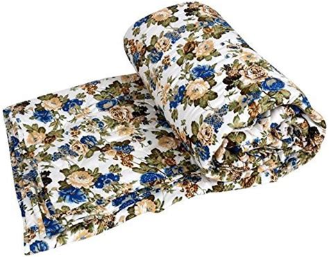 Mahadev Handicrafts Floral Print Reversible Microfiber/Polycotton ...