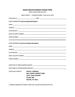 TX Name Address Change Form - Fill Out, Sign & Share Online | pdfFiller