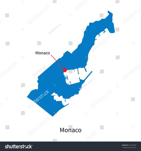 Detailed Map Monaco Capital City Monaco Stock Illustration 216539338 | Shutterstock