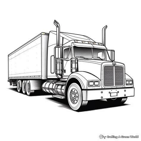 Semi Truck Coloring Sheets