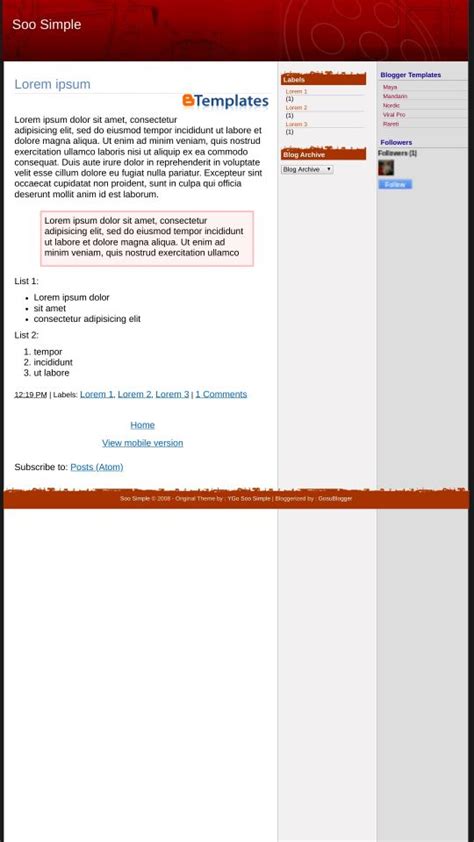 Image result for Simple Blogger Tem