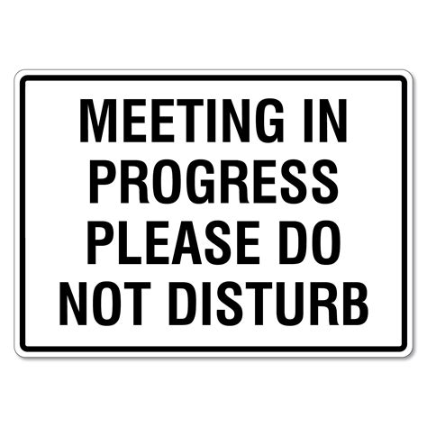 Printable Meeting In Progress Sign - Printable Free Templates