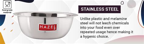 Buy HAZEL Stainless Steel Mixing Bowl | Mixing Bowl for Cake Batter ...