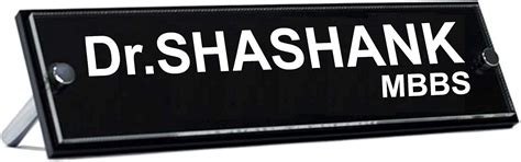 SIGNOOGLE Personalized Doctor Acrylic Name Plates for Home Table Door ...