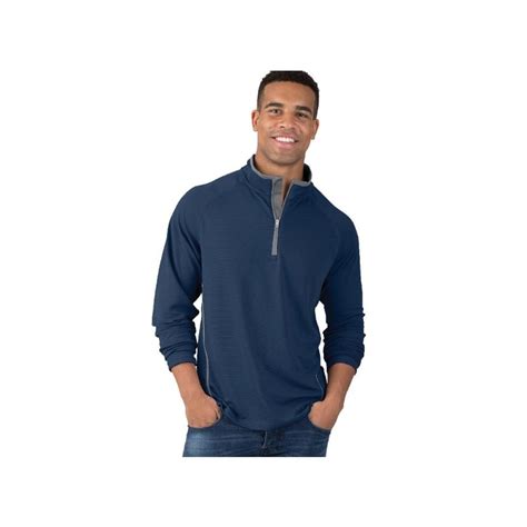 Charles River Navy Grey Quarter Zip Pullover 9566-NVY-GRY-SM