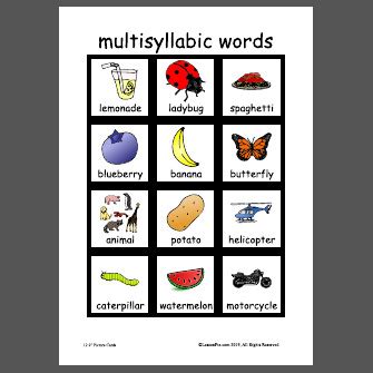 multisyllabic words
