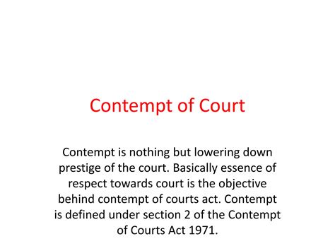 Contempt of court | PPTX