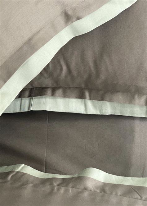 Get Dual Pleat Detail Sage Green & Olive Green Duvet Set at ₹ 8999 ...