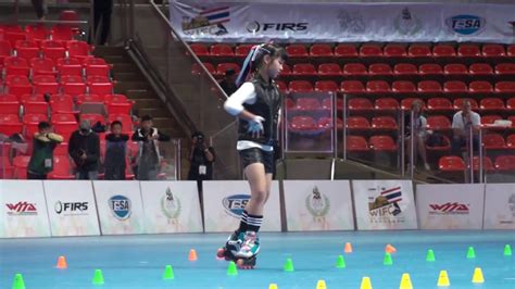 2017 Roller Games，Junior Women Classic Slalom 5th，Liu Jia Xin 青女花桩 5th 刘佳欣