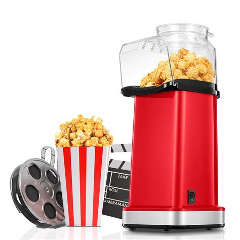 Buy FOHERE Popcorn Popper Maker,1400W Hot Air Popcorn Machine with ...