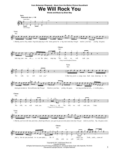 We Will Rock You by Queen - Guitar Tab - Guitar Instructor