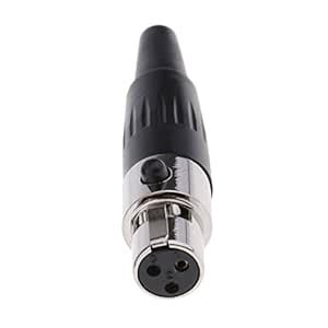 Phenovo Mini XLR TA3F 3Pin Female Audio Connector Microphone Cable ...