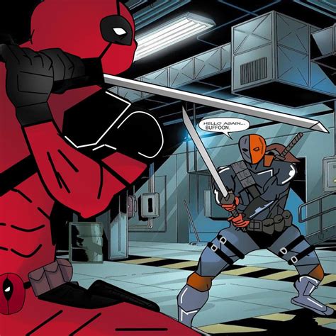 Deadpool Vs Deathstroke Tegning Profil For Marvel And DC United