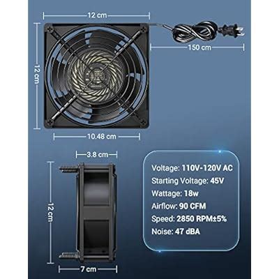 DEWENWILS 2 Pack 120V AC Fan, Waterproof Exhaust Fan India | Ubuy