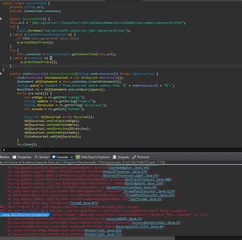 Java.lang.nullpointerexception Fix in Eclipse 的图像结果
