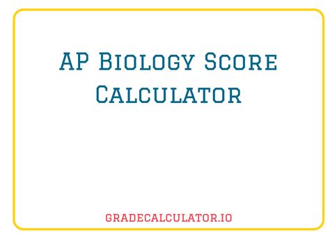 AP Biology Score Calculator