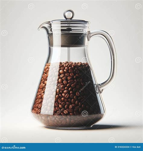 Glass Coffee Carafe - A Tall, Narrow Carafe With A Lid Stock Photo ...