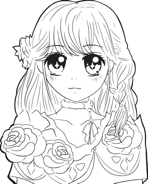 Manga Coloring Pages For Girls