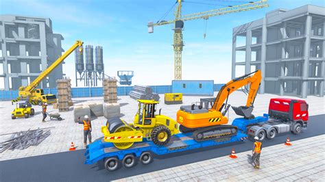 City Road Builder Construction Simulator Game for Kids Heavy Excavator ...