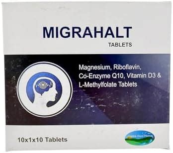 MIGRAHALT Tablets | Magnesium, Riboflavin, Co-Enzyme Q10, Vitamin D3 ...