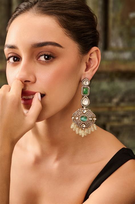 Abby Mint Victorian Polki Earrings – Paisley Pop Shop
