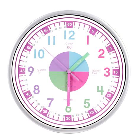 Buy OWLCONIC Telling Time Teaching Clock for Kids Clock - Analog Clock ...