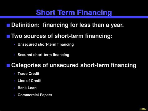 Short-Term Financing 的图像结果