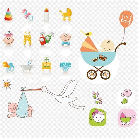 可爱婴儿物品主题矢量素材PNG图片素材下载_图片编号8132374-PNG素材网