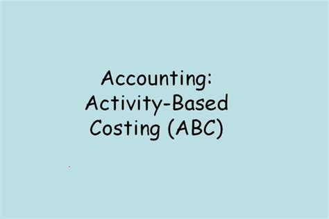 Image result for Activity-Based Costing Examples