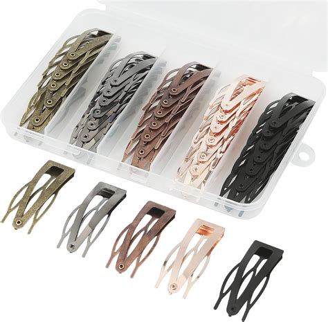 Amazon.com : Brown Snap Hair Clips, Hair Clips Metal Hair Barrettes ...