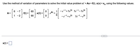 Image result for Variation of Parameters for First Order