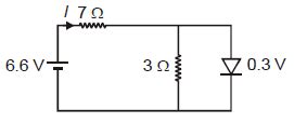A p-n junction diode is connected in parallel to a 3Ω resistance and ...