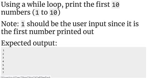 Write a Programm to Print 1To10 Number Using Loop 的图像结果