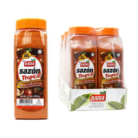 Pack of 2 - Badia Sazon Tropical With Annatto And Coriander, 1.75 Pound ...